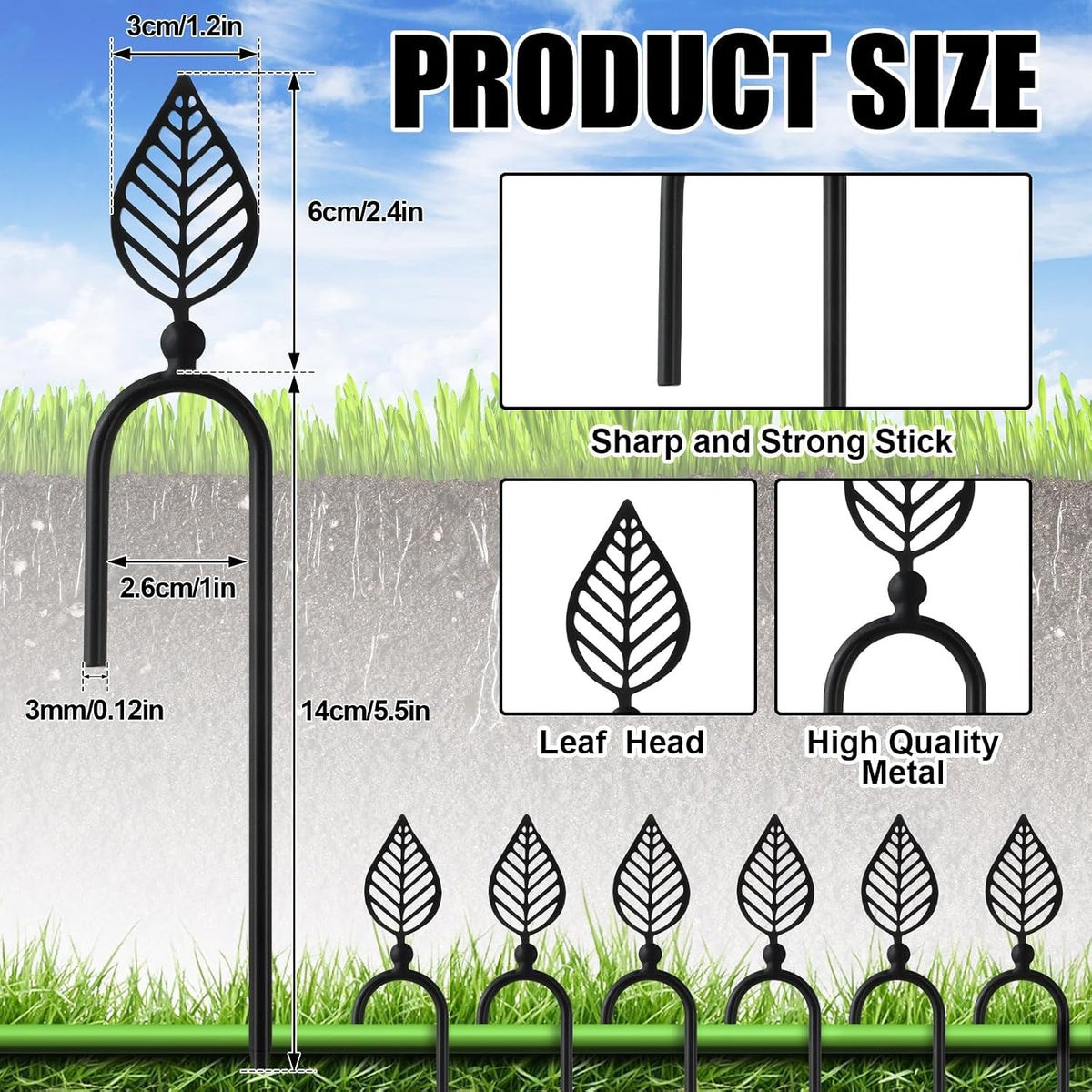 6 Pcs 8 Inch Garden Hose Guide Spike Metal Garden Stakes Holder Heavy Duty Metal Hose Guide for Plant Protection Lawn Yard(Dragonfly)