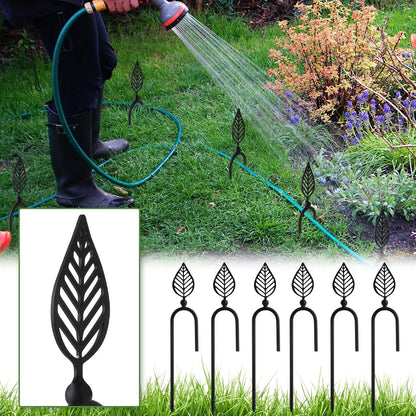 6 Pcs 8 Inch Garden Hose Guide Spike Metal Garden Stakes Holder Heavy Duty Metal Hose Guide for Plant Protection Lawn Yard(Dragonfly)