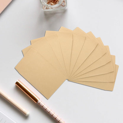 100 Pack Coin Envelope 3.23"×4.53",Brown Kraft Small Envelopes,Fully sealed seed envelope，Kraft Small Coin Envelopes,Seed Envelopes, Mini Envelope for Office, Home, School