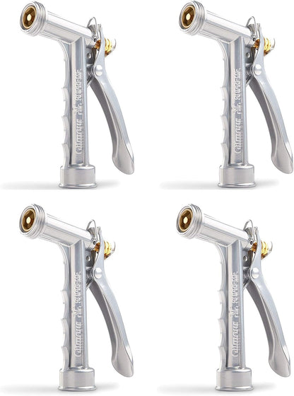 Solid Metal Hose Spray Nozzle with Threaded Front - Garden Watering - 573TF, 4 Pack
