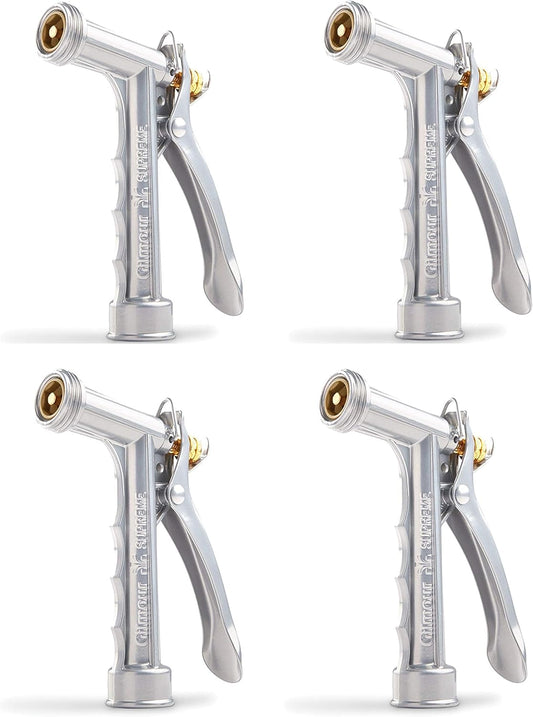 Solid Metal Hose Spray Nozzle with Threaded Front - Garden Watering - 573TF, 4 Pack
