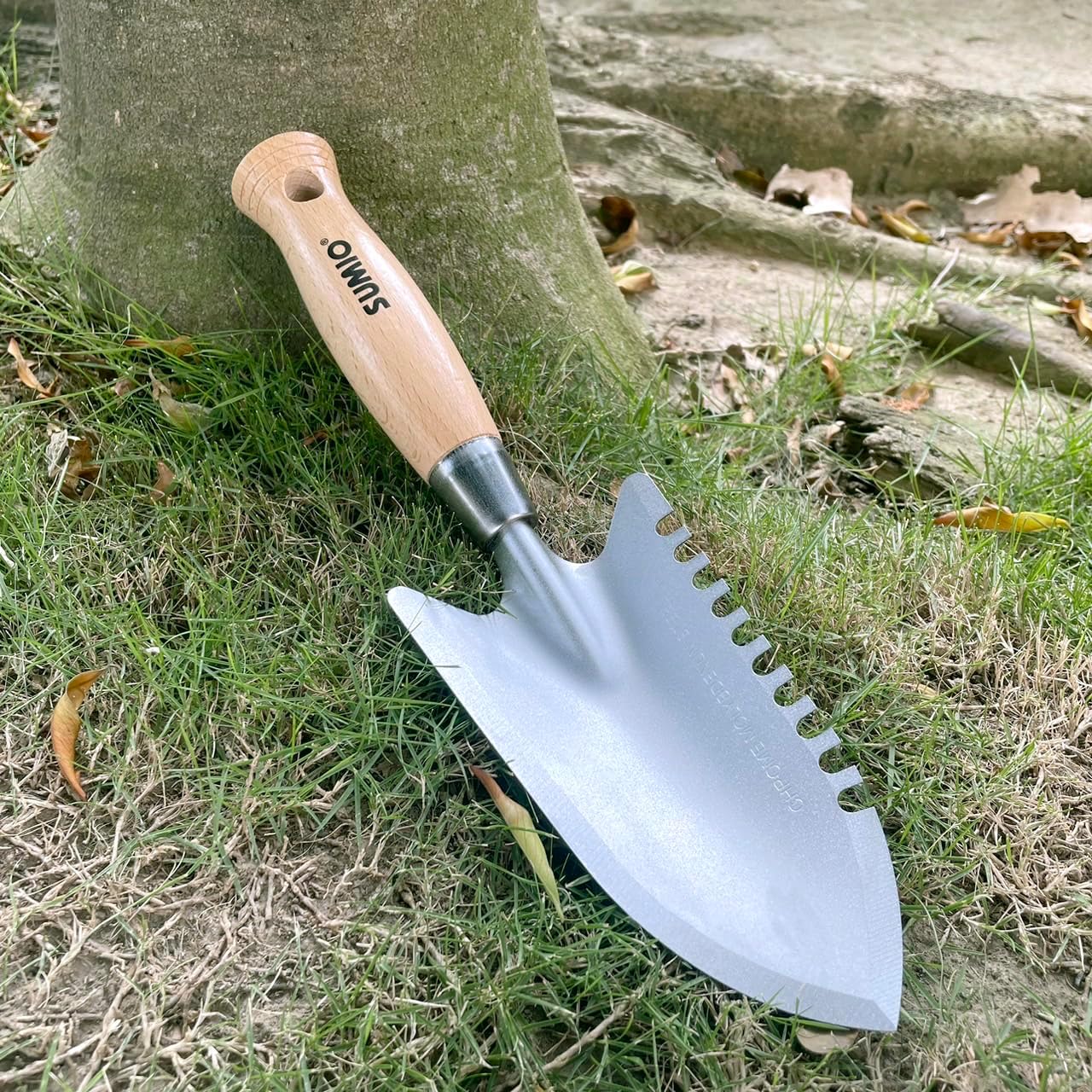 11.6" Weeding Trowel with Serrated Edge, Alloy Steel Digging Trowel Garden Shovel for Digging, Planting, and Loosening Soil