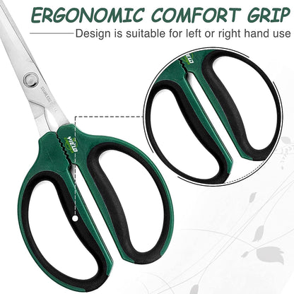 Hydroponic 2-Pack Bonsai Scissors and Plant Trimming Shears Set - Stainless Steel Pruning Shears for Indoor Gardening, Succulent Harvest, and Precision Plant Care