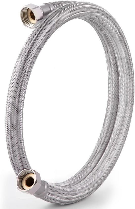 Garden Leader Hose 5ft x 5/8" ID,Stainless Steel Braided Layer Water Hose