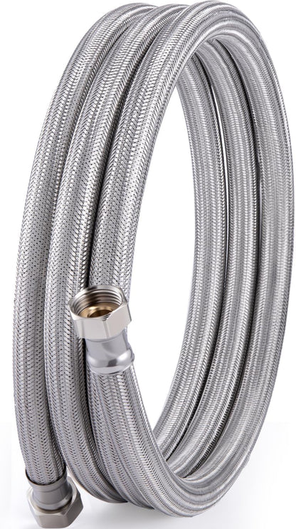 Garden Leader Hose 5ft x 5/8" ID,Stainless Steel Braided Layer Water Hose