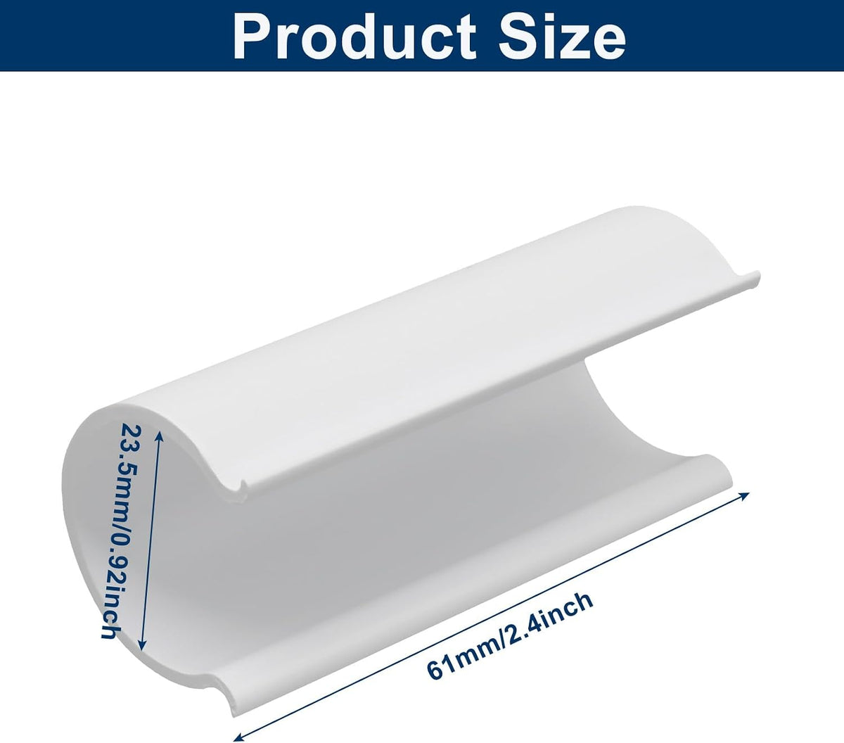 PVC Pipe Clips, 2.4 Inch, fit 3/4 Inch Pipe