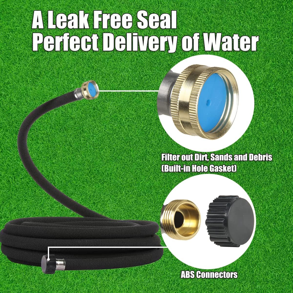 25ft Soaker Hose 5/8"Garden Drip Hoses Heavy Duty Irrigation（25ft）
