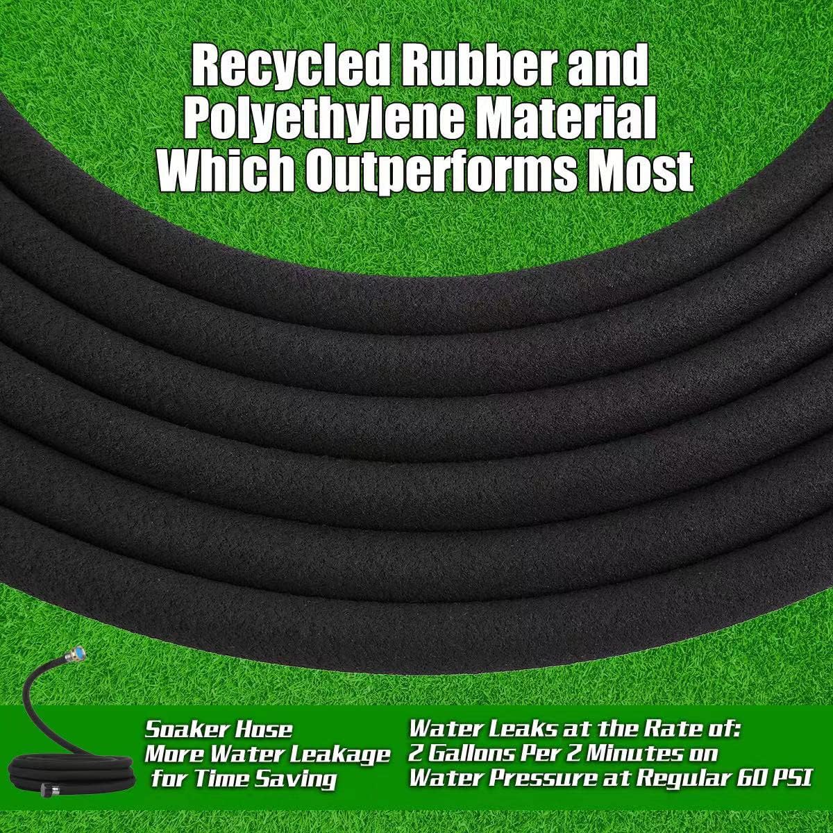 25ft Soaker Hose 5/8"Garden Drip Hoses Heavy Duty Irrigation（25ft）