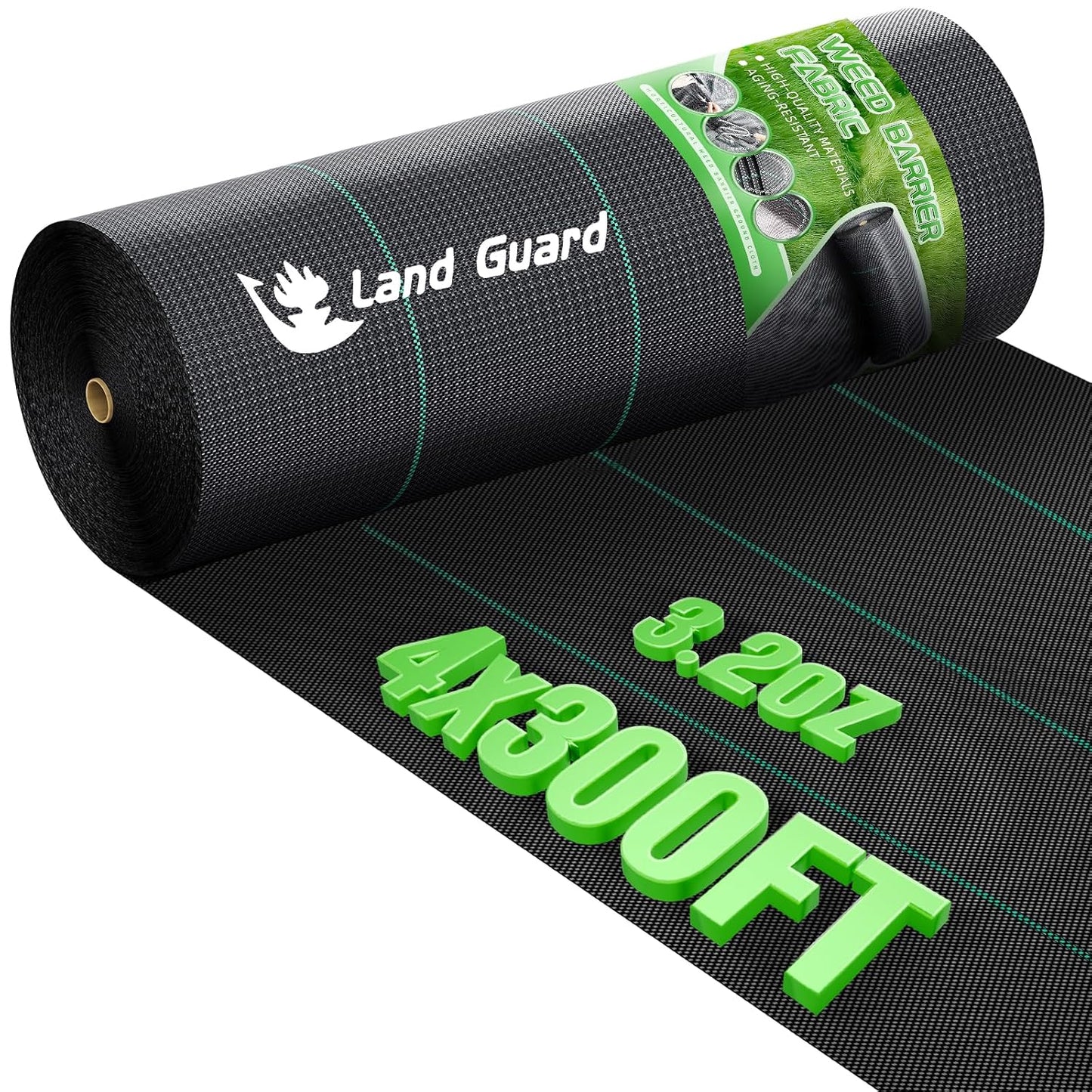 4ft x 300ft Weed Barrier Fabric Heavy Dusty, Ground Cover, Weed Mat, Woven Landscape Fabric for Garden, Lawn and Outdoor Project