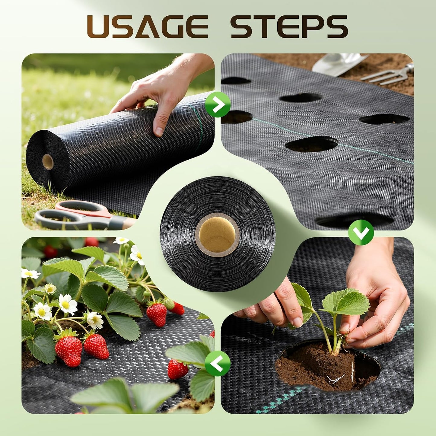 4ft x 300ft Weed Barrier Fabric Heavy Dusty, Ground Cover, Weed Mat, Woven Landscape Fabric for Garden, Lawn and Outdoor Project