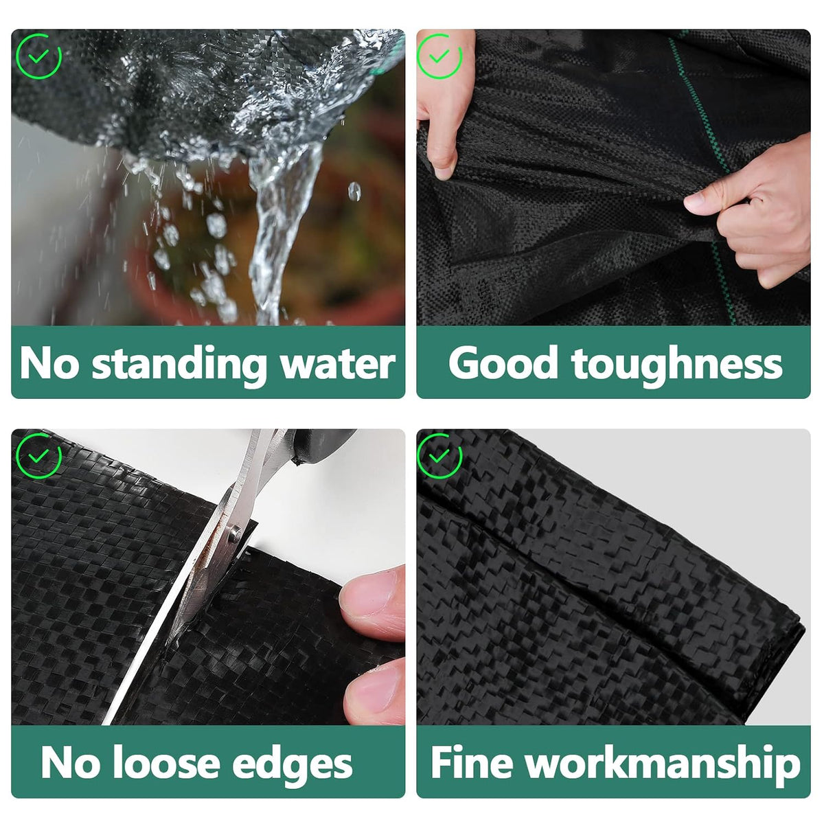 4ft x 300ft Weed Barrier Fabric Heavy Dusty, Ground Cover, Weed Mat, Woven Landscape Fabric for Garden, Lawn and Outdoor Project