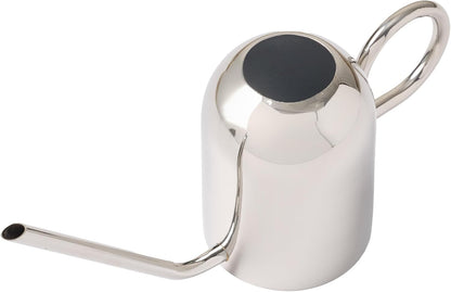 Crane 1.5L Watering Can, Silver Powder Coated with Novelty Handle and Long Sleek Spout