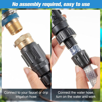 1 PC 25PSI Drip Irrigation Faucet Adapter Kit 1/2" Tubing to 3/4" Faucet