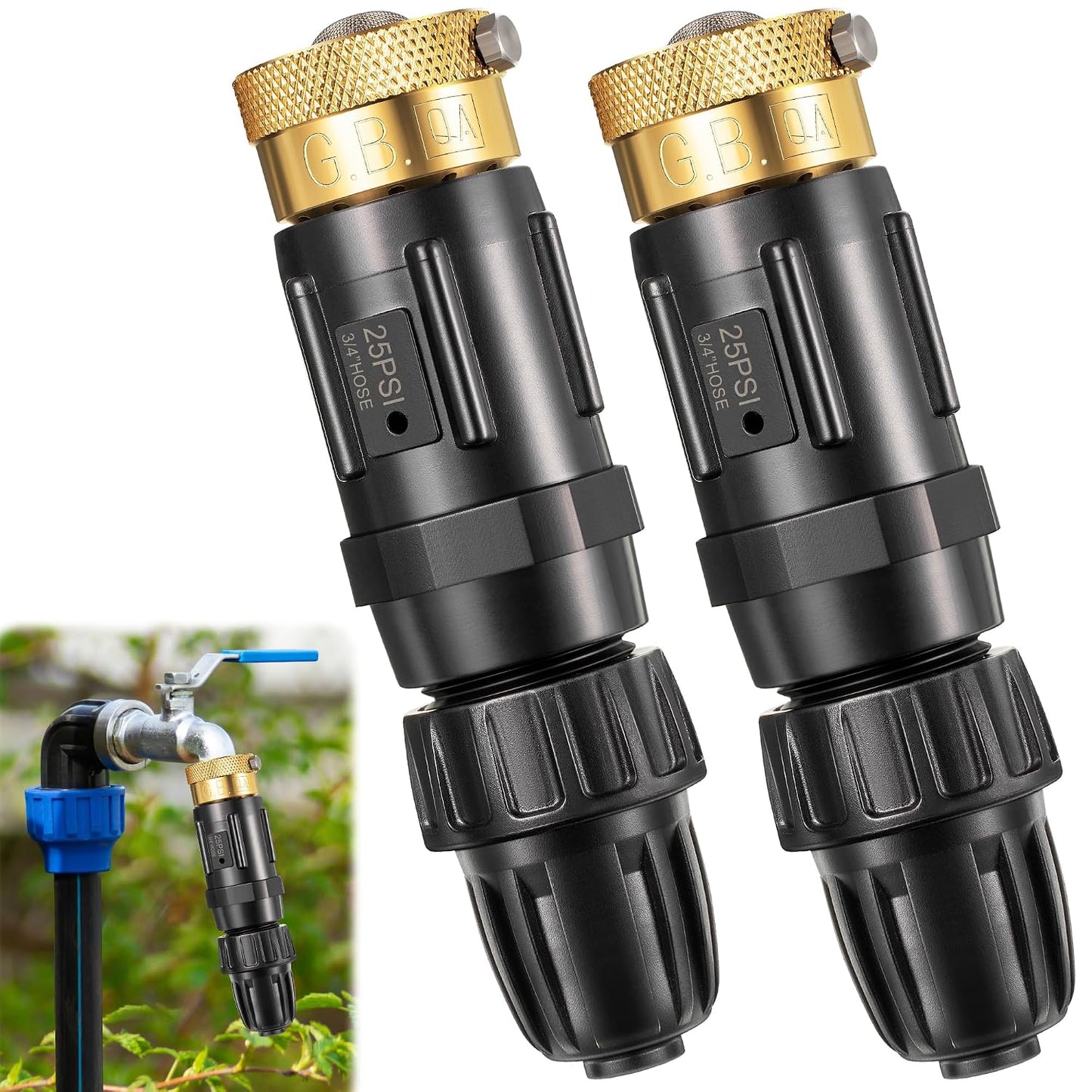 1 PC 25PSI Drip Irrigation Faucet Adapter Kit 1/2" Tubing to 3/4" Faucet