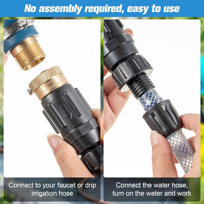 1 PC 25PSI Drip Irrigation Faucet Adapter Kit 1/2" Tubing to 3/4" Faucet