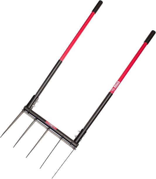 5-Tine Broadfork, Fiberglass Handles, 56" 10-Gauge Steel Fork