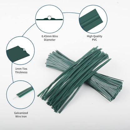 4 Ft Bamboo Stakes with 100 Twist Ties Natural Bamboo Garden Stakes for Tomatoes Cucumber Grapes Pole Beans Trees Potted Dahlia Flowers and Climbing Plants - Pack of 25