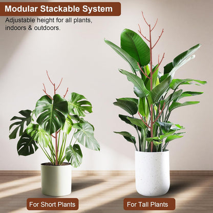 15 Pack Stackable Plant Support Stakes, Garden Trellis for Climbing Plants Indoor and Outdoor Use, Plant Accessories for Potted Plants Monstera, Plant Sticks for Climbing Plant Stems