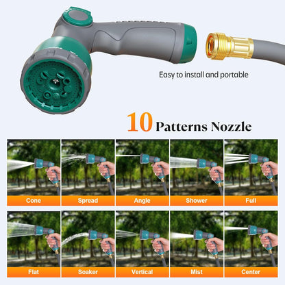 5/8" x 100 ft Retractable Garden Hose Reel, Heavy Duty Water Hose Reel