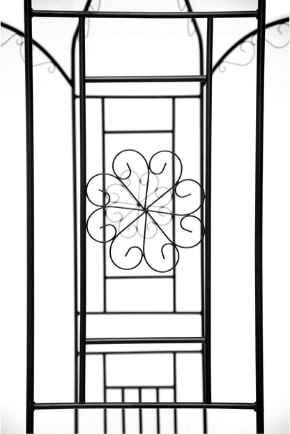 1. GO Steel Garden Arch, 8' High x 5'2" Wide, Garden Arbor for Various Climbing Plant, Outdoor Garden Lawn Backyard Gazebo