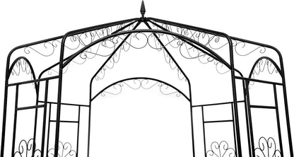 1. GO Steel Garden Arch, 8' High x 5'2" Wide, Garden Arbor for Various Climbing Plant, Outdoor Garden Lawn Backyard Gazebo