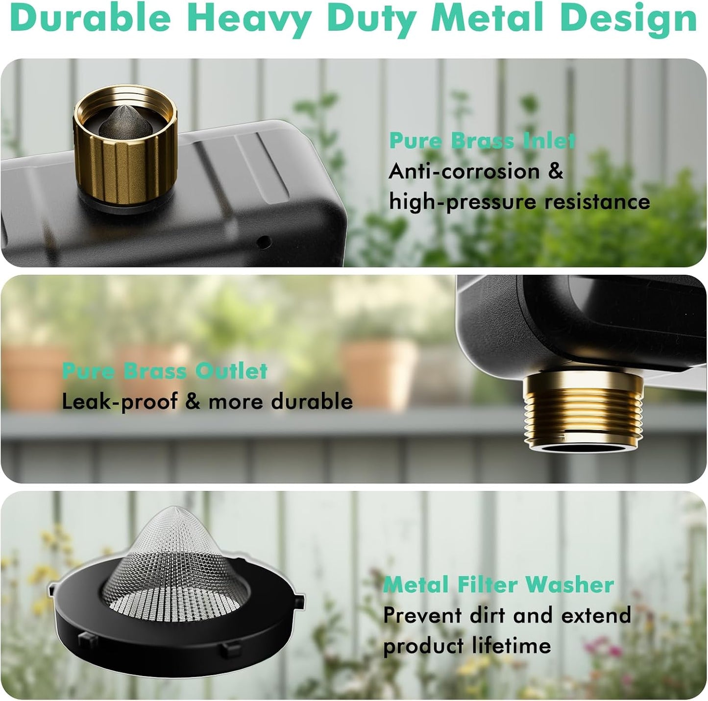 Smart Sprinkler Timer with Flow Meter, 2 Zone Water Timer for Garden Hose, Brass Inlet & Outlet, Automatic Lawn & Yard Irrigation Watering System, APP Remote Control (2.4Ghz WiFi Connection)