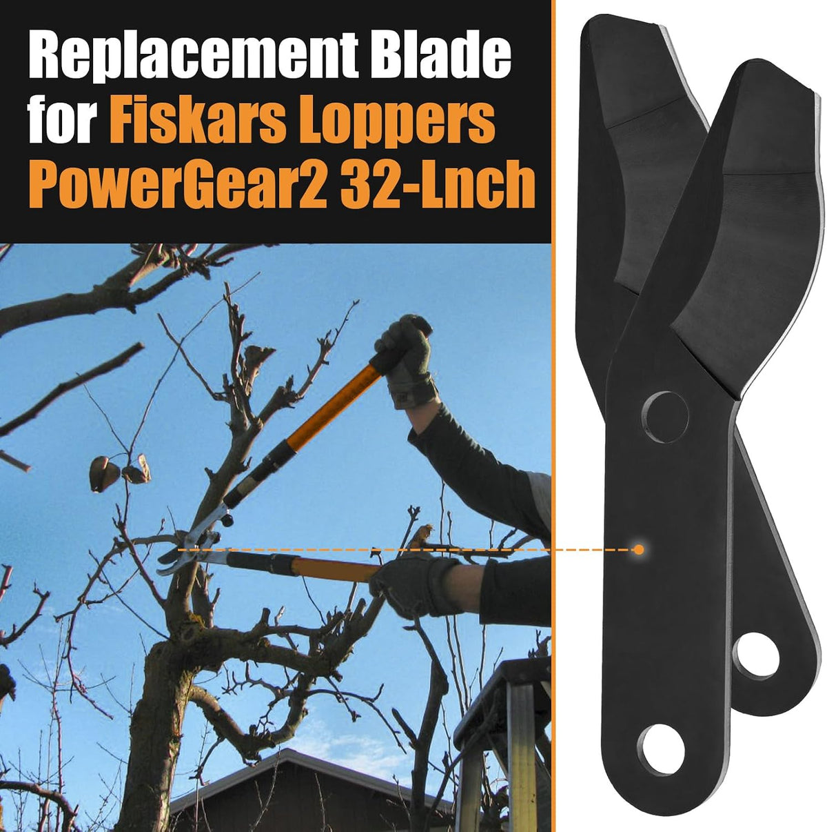 Steel Lopper Blade Fit for Fiskars PowerGear 25"/31" & PowerGear 2 27"/32"