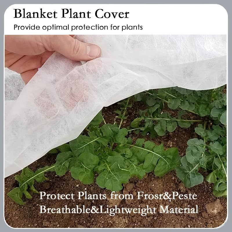 Plant Covers Freeze Protection 1.0oz Frost Blanket for Garden Winter Physical Barrier(10x50FT)