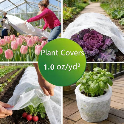 Plant Covers Freeze Protection 1.0oz Frost Blanket for Garden Winter Physical Barrier(10x50FT)