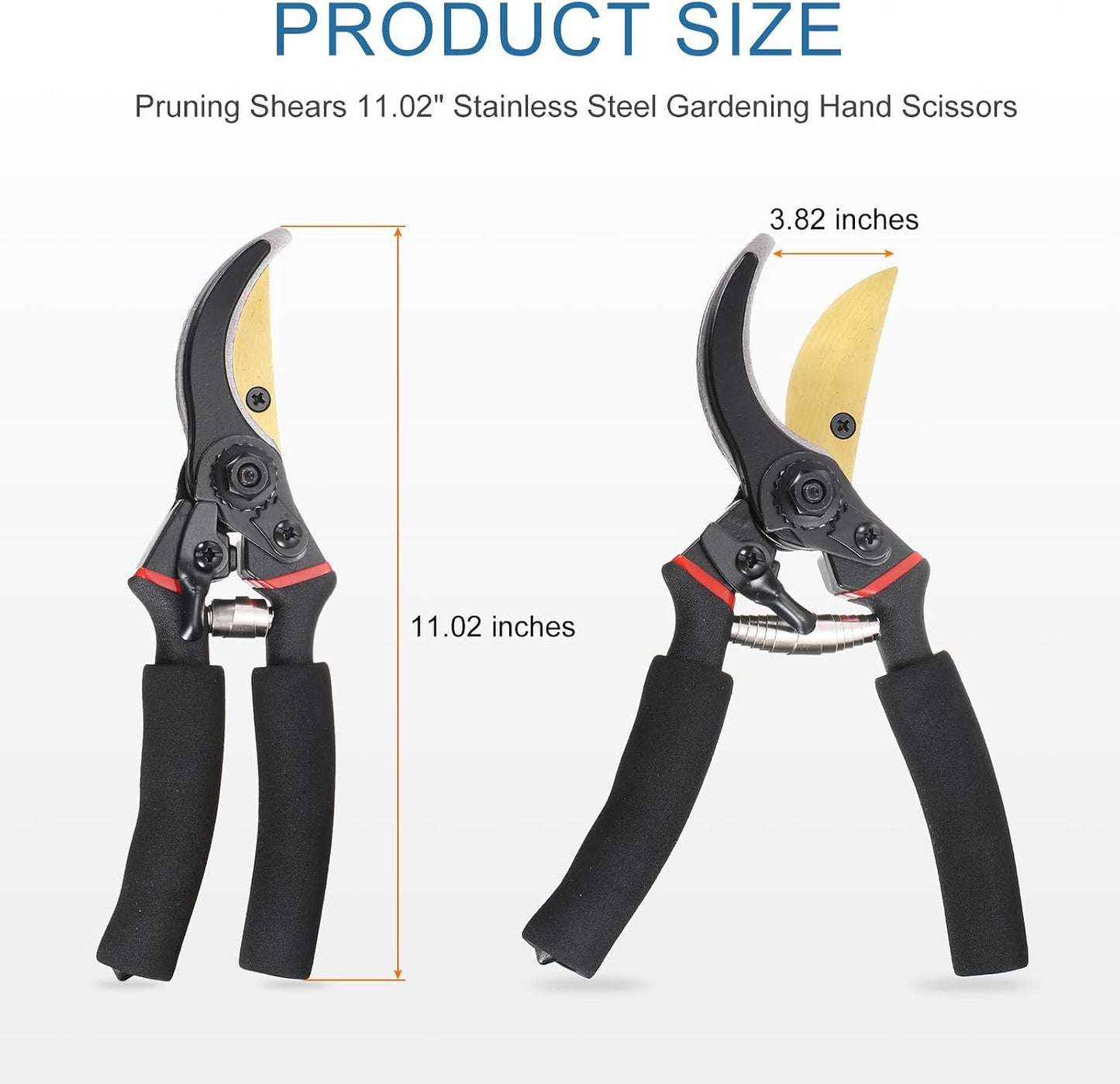 Pruning Shears 11.02" Carbon Steel Garden Shears scissors