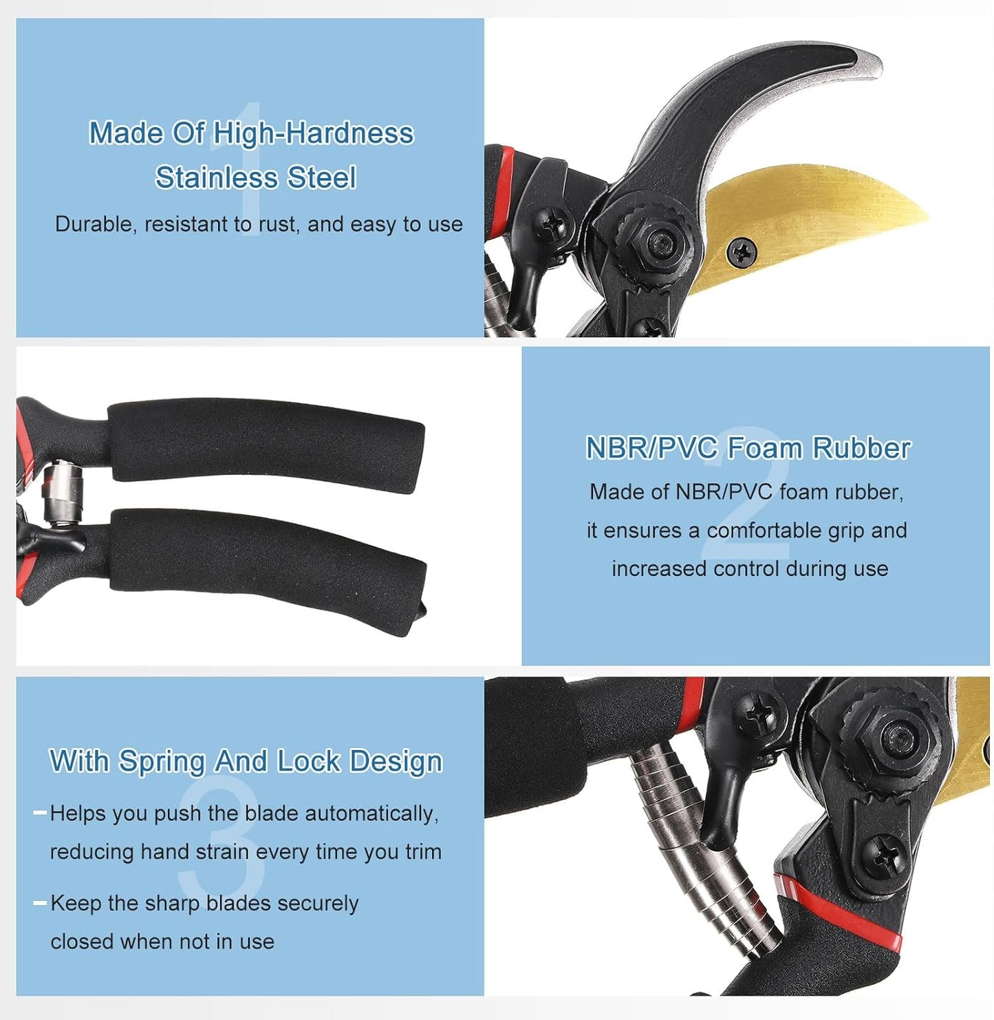 Pruning Shears 11.02" Carbon Steel Garden Shears scissors