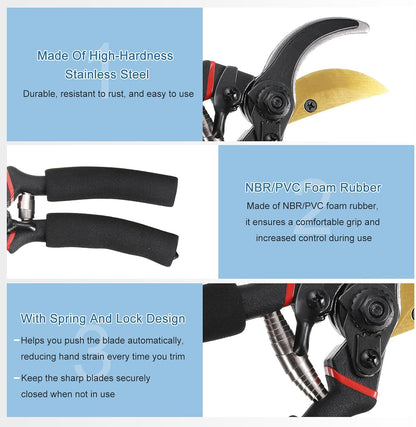 Pruning Shears 11.02" Carbon Steel Garden Shears scissors
