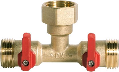 3/4" hose splitter 2 way water splitter male connectors allows you to run 2 hoses, hose quick connectors, hose spigot