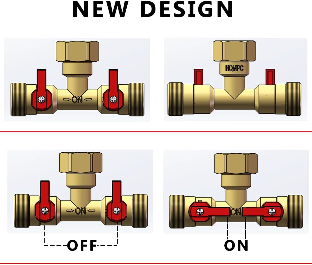 3/4" hose splitter 2 way water splitter male connectors allows you to run 2 hoses, hose quick connectors, hose spigot