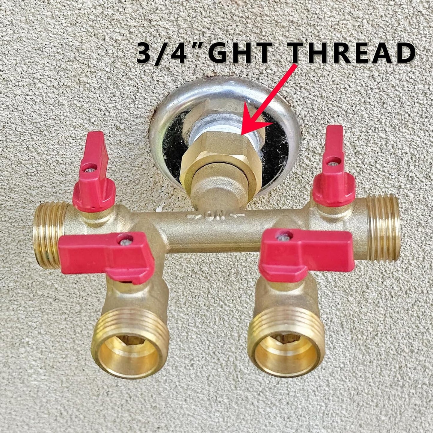 3/4" hose splitter 2 way water splitter male connectors allows you to run 2 hoses, hose quick connectors, hose spigot