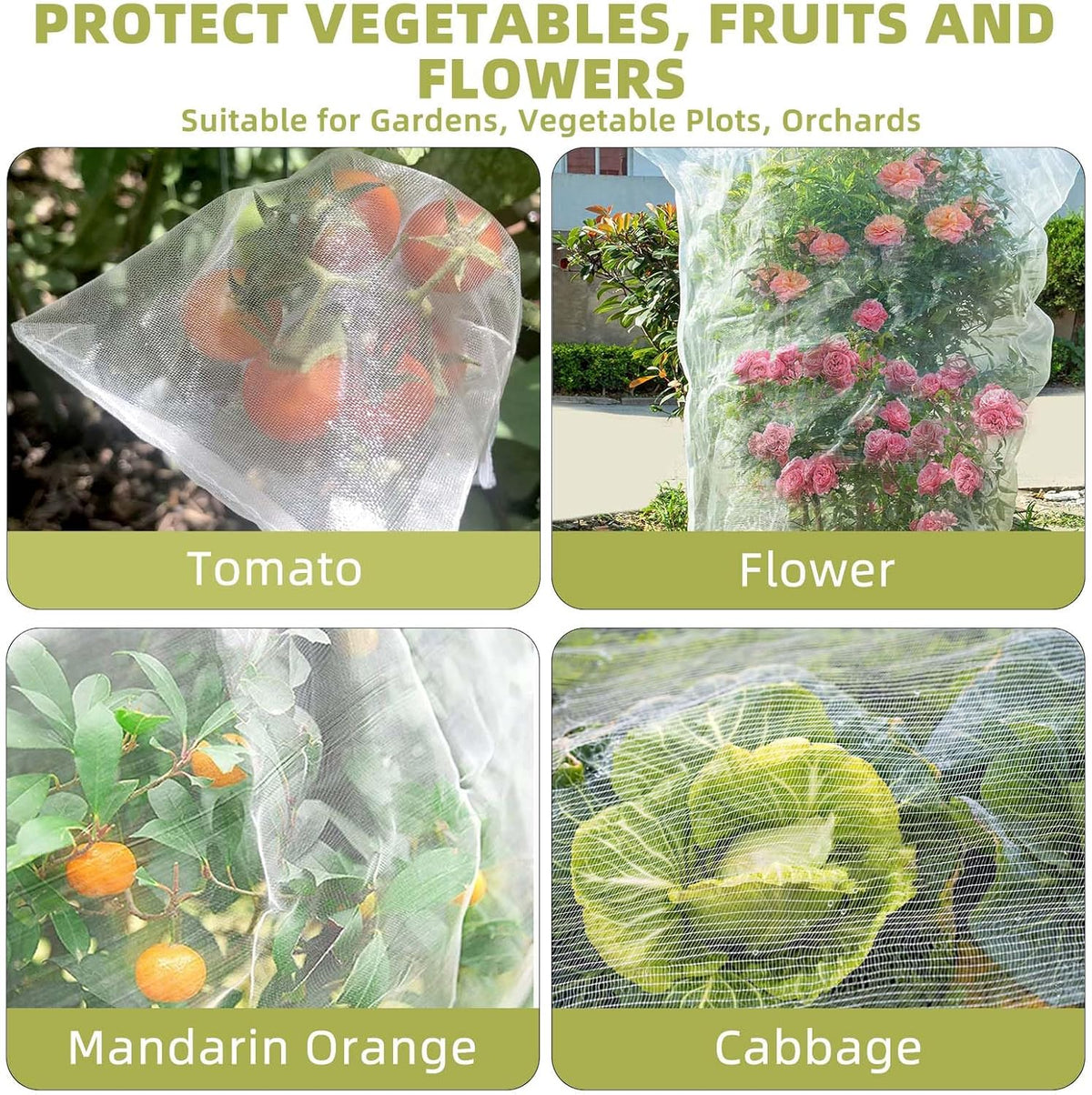 Trellis Netting, Heavy-Duty Garden Plant Trellis Netting for Climbing Plants, Outdoor Indoor Grow Net for Beans Tomatoes Peas Pumpkin Flowers, 6x30ft, 1 Pack