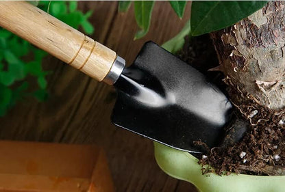 3PC Garden Tool Set with Soft Rubberized Non-Slip Handles - Hand Trowel, Transplant Trowel, Hand Rake in Polished Aluminum - Ideal for All Gardening Needs and The for Gardeners