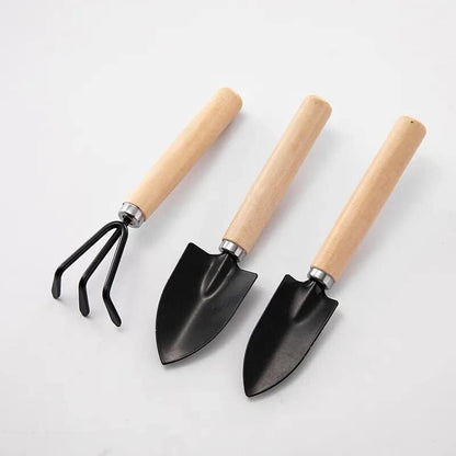 3PC Garden Tool Set with Soft Rubberized Non-Slip Handles - Hand Trowel, Transplant Trowel, Hand Rake in Polished Aluminum - Ideal for All Gardening Needs and The for Gardeners