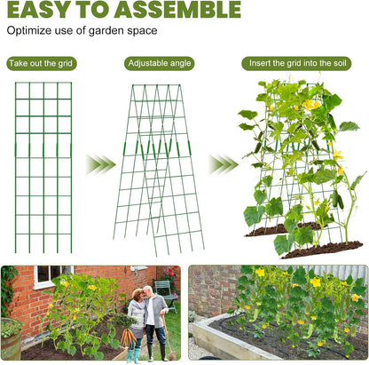 Cucumber Trellis 2 Pack, 59" H Foldable A-Frame Garden Trellis