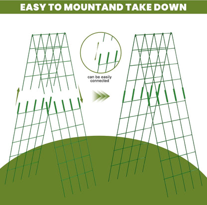 Cucumber Trellis 2 Pack, 59" H Foldable A-Frame Garden Trellis