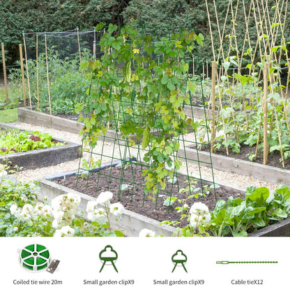 Cucumber Trellis 2 Pack, 59" H Foldable A-Frame Garden Trellis