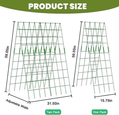 Cucumber Trellis 2 Pack, 59" H Foldable A-Frame Garden Trellis