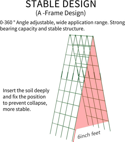 Cucumber Trellis 2 Pack, 59" H Foldable A-Frame Garden Trellis