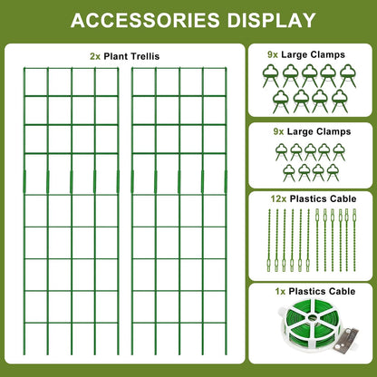 Cucumber Trellis 2 Pack, 59" H Foldable A-Frame Garden Trellis