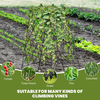 Cucumber Trellis 2 Pack, 59" H Foldable A-Frame Garden Trellis