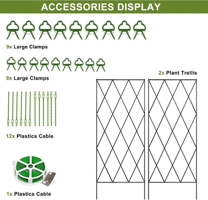 Cucumber Trellis 2 Pack, 59" H Foldable A-Frame Garden Trellis