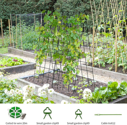 Cucumber Trellis 2 Pack, 59" H Foldable A-Frame Garden Trellis