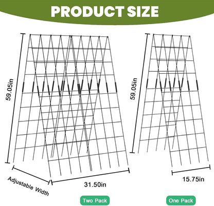 Cucumber Trellis 2 Pack, 59" H Foldable A-Frame Garden Trellis