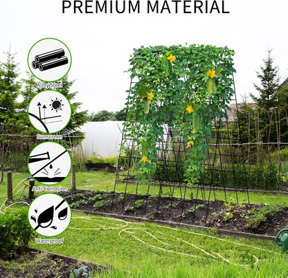 Cucumber Trellis 2 Pack, 59" H Foldable A-Frame Garden Trellis