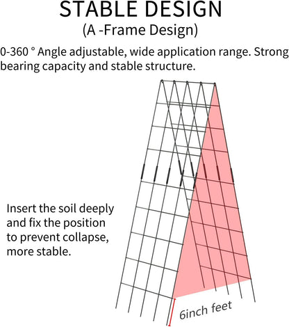 Cucumber Trellis 2 Pack, 59" H Foldable A-Frame Garden Trellis